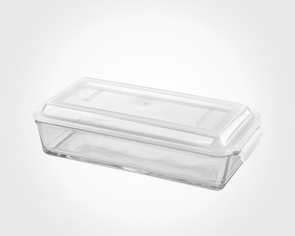 ظرف شیشه ای مستطیل 1.4 لیتر لیمون